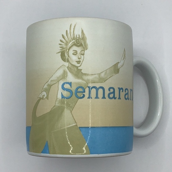 Starbucks Semarang Indonesia Mug Collector Series 2011 White Blue Coffee Tea - Picture 6 of 7